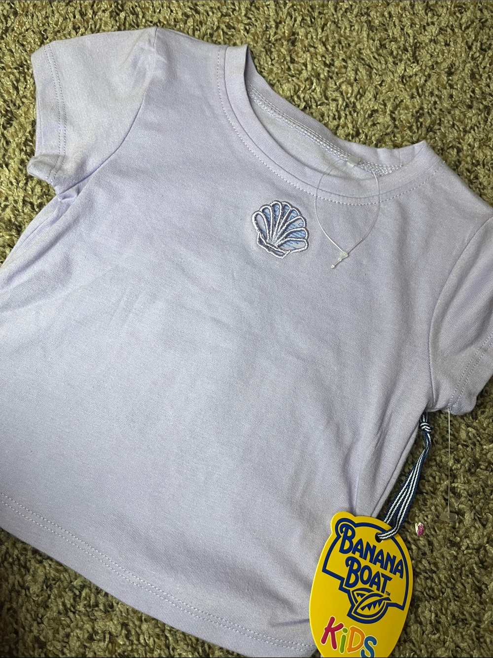 Banana Republic Kids Lavender Tee with Shell Embroidery